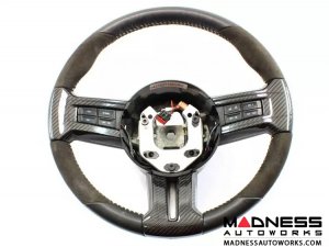 Ford Mustang Carbon Fiber Steering Wheel Trim - Carbon Fiber (2010-2014) Ford Mustang Carbon Fiber Steering Wheel Trim - Carbon Fiber (2010-2014)